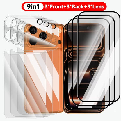 Crystalshield™ 3 in 1 Tempered Glass Screen + Lens Protector For iPhone 17 Series