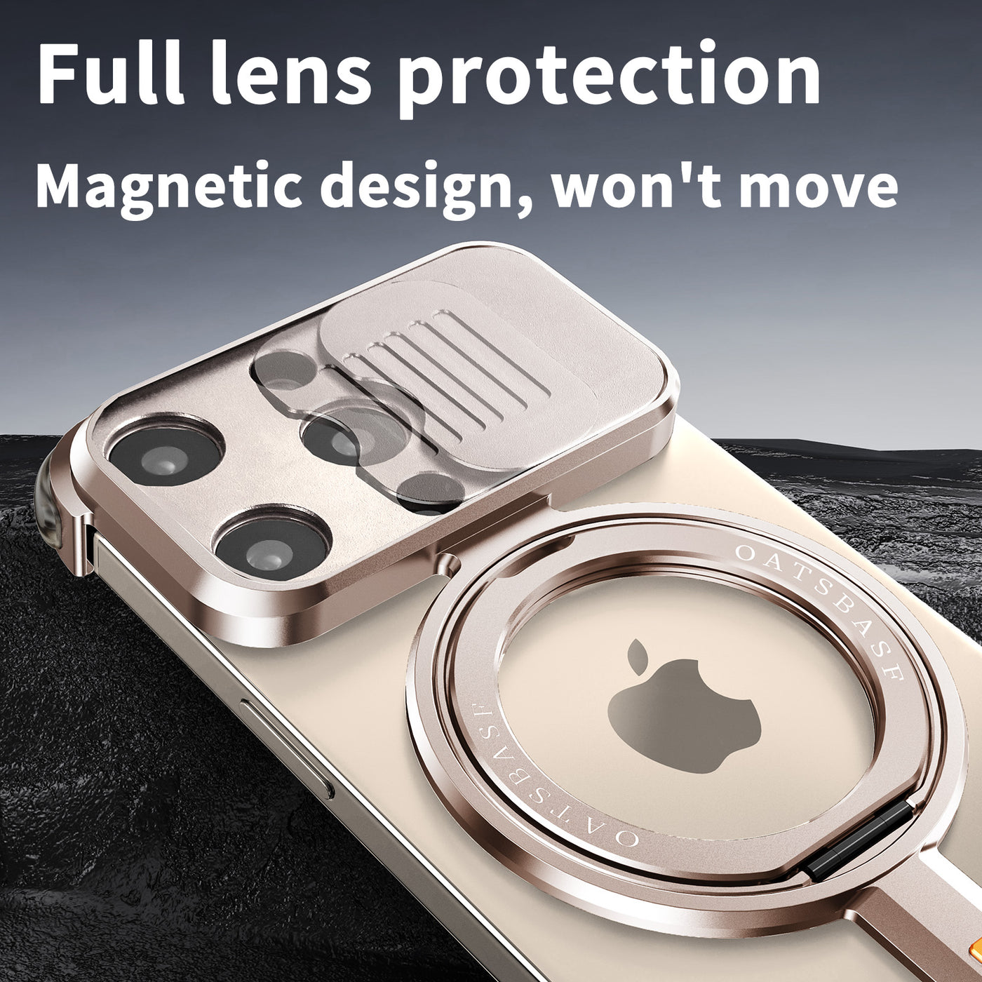 TitanGuard 16 – MagSafe Titanium Case with 360° Stand