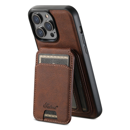 MagCard Leather iPhone 16-14 Pro - Detachable Wallet & Camera Protection Case