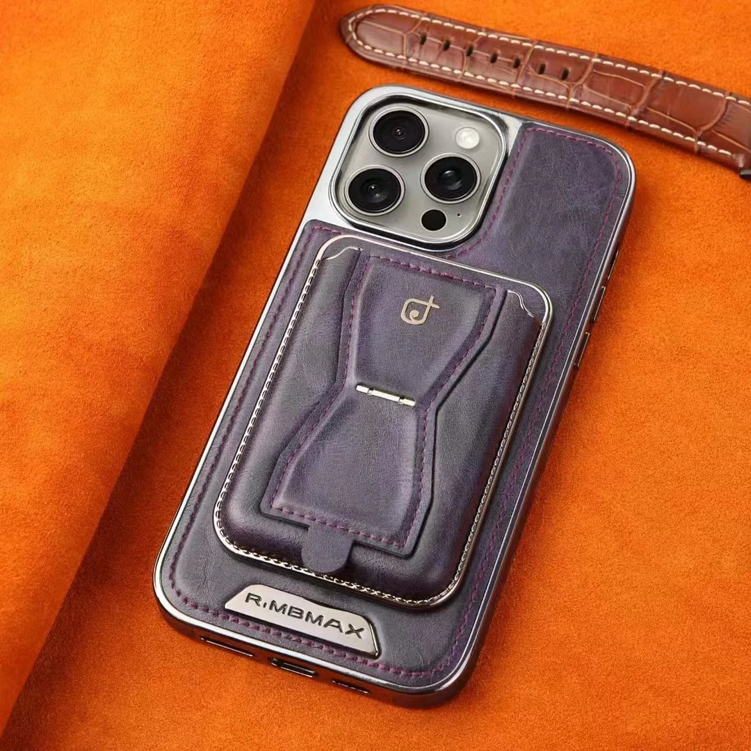EliteWallet Leather  iPhone 16-14 Pro Max - Wallet & Kickstand Case