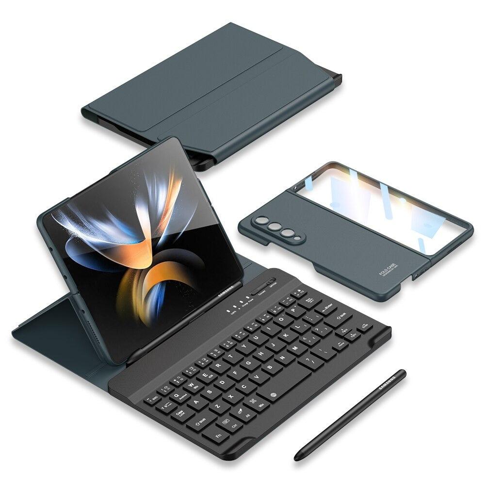 4-In-1 Wireless keyboard Leather Magnetic Flip Case - Z Fold Series - InDayz™