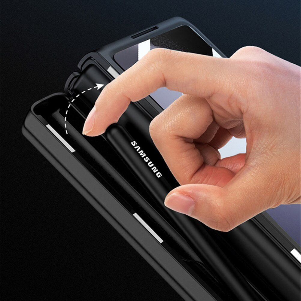 360° Magnetic Slim Leather Case with Hinge Pen Slot - Z Fold 5