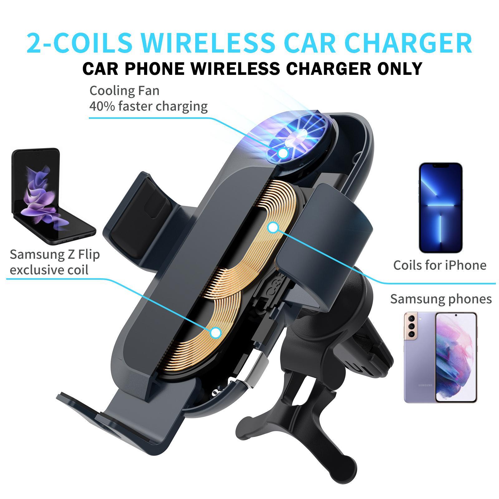 Dual Coil Car Wireless Charger - S23 Series - InDayz™