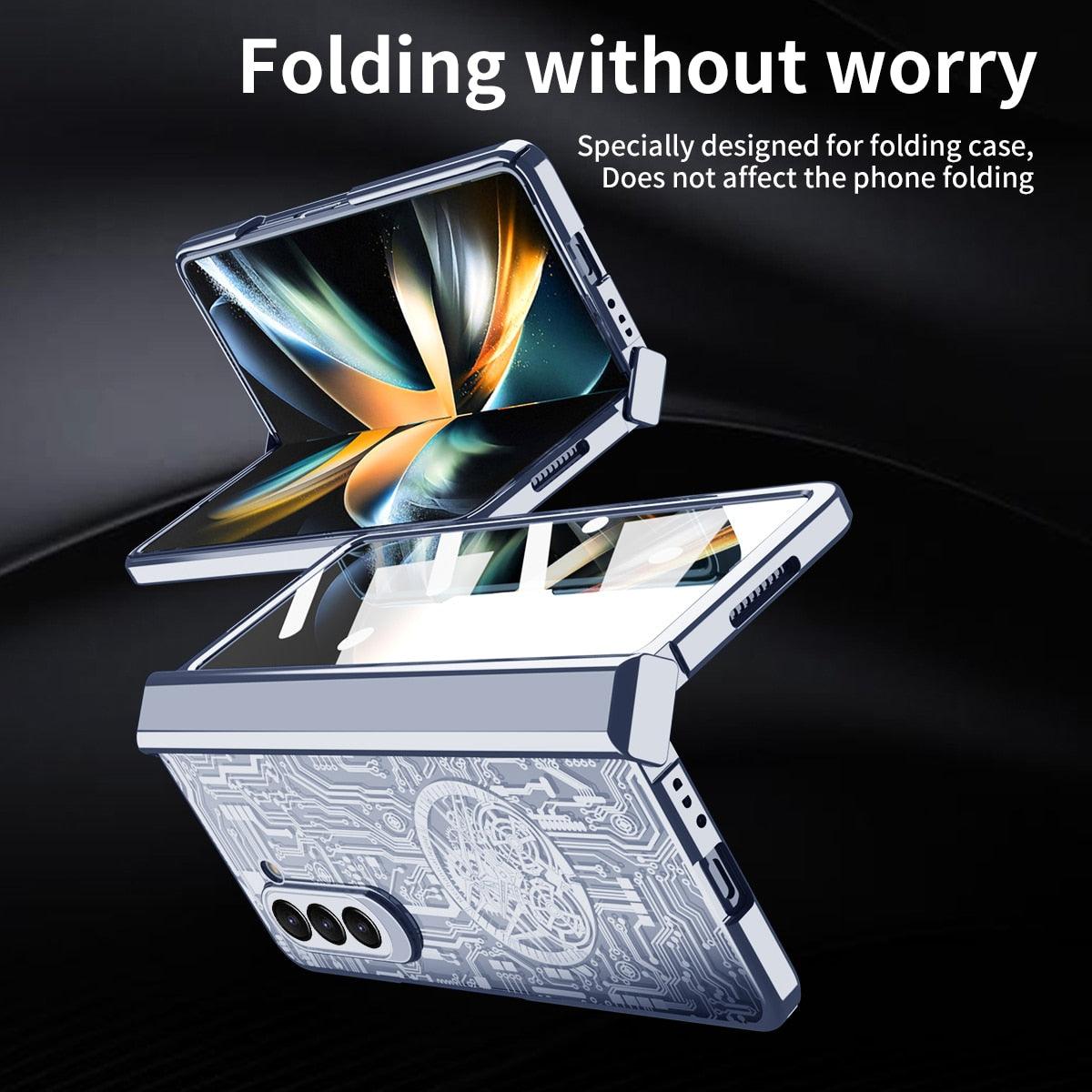 Electroplated Transparent Shockproof Cover- Z Fold 5 - InDayz™