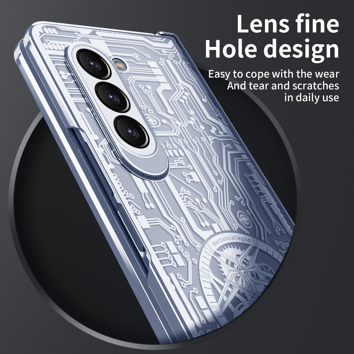 Electroplated Transparent Shockproof Cover- Z Fold 5 - InDayz™