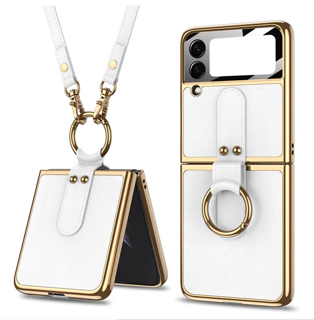 Luxury Leather Ring Case - Z Flip series - InDayz™