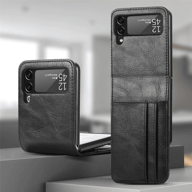 Rugged Leather Wallet Case - Z Flip series - InDayz™